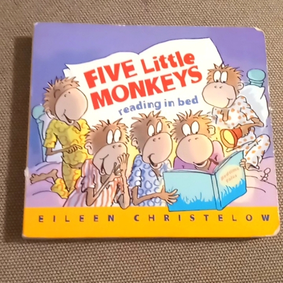 Five Little Monkeys Reading in Bed book - Picture 1 of 4